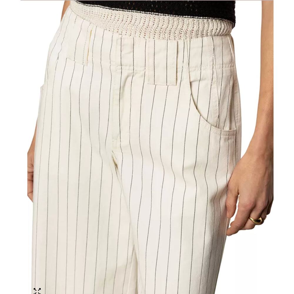 Sanctuary Arden Wide Leg Striped Pants | Sz 29, Black White NWT - Picture 7 of 11
